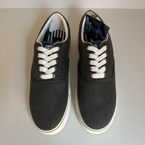 Chaps Sneakers Men’s Canvas Gray Size 10M New in Box Casual Comfort Shoes - Picture 4 of 13